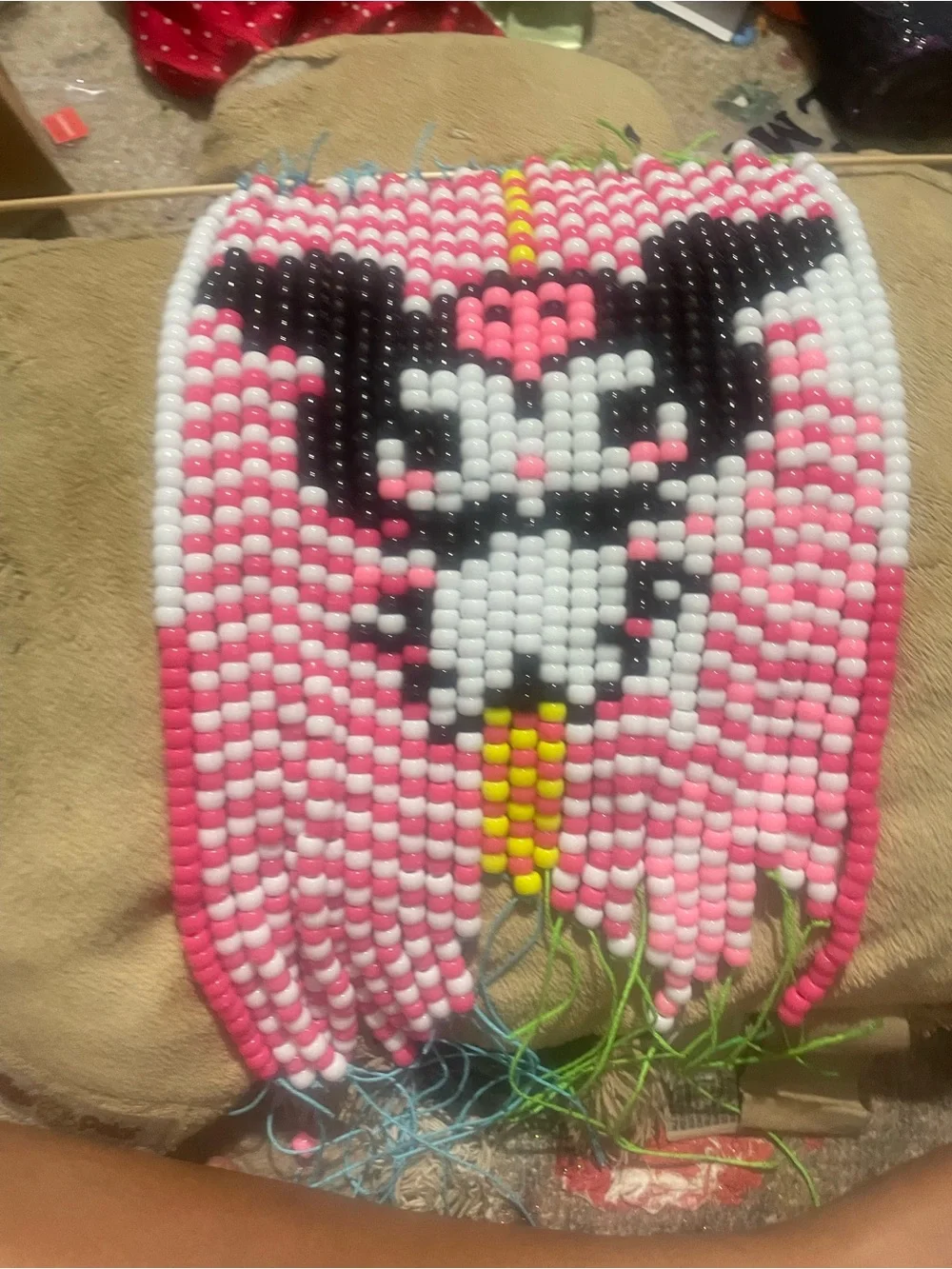 Beaded Hello Kitty Art